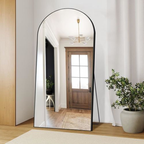 Dolonm 71x32 Inch Arch Full Length Mirror, Modern Design Standing Floor Mirror, Full Body Mirror for Living Room, Bedroom, Bathroom, Cloakroom