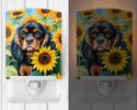 NEW Cavalier Spaniel in Sunflowers Ceramic Night Light Compact, UL-Certified, Ideal for Bedroom, Bathroom, Nursery, Hallway, Kitchen, 6x4x3