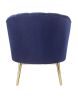 Colla Accent Chair in Midnight Blue Velvet & Gold