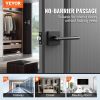 VEVOR Passage Door Handle, 5 Pack Matte Black Door Lever, Left or Right Handing Reversible Lever Non-Locking, 45¬∞ Rotation to Open