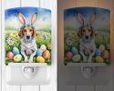 NEW American Foxhound Easter Egg Hunt Ceramic Night Light Compact, UL-Certified, Ideal for Bedroom, Bathroom, Nursery, Hallway, Kitchen, 6x4x3