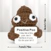 Poo Cute Crochet Potato Toy with Inspirational Quote Card, Ideal Novelty Gag Gift for Friends, Birthdays, Home Decor, Teachers