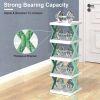 Shoe Rack Organizer Free standing Shoe Rack 9Tier Narrow Entryway Shoe Rack Plastic Vertical Shoe Organizer Space Saving Adjustable Shoes Shelf for Be