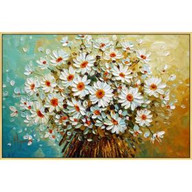 Canvas Oil Painting palette knife 3D texture acrylic Flower Wall art Picture For Living Room home decor quadros cuadro decoracion (size: 40X80cm)