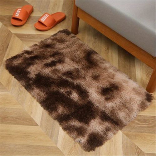 1pc, Tie-Dyed Plush Shag Furry Area Rug for Bedroom, Living Room, Nursery, and Kids Room - Ultra Soft and Fluffy, Washable, Non-Shedding