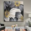 Hand Oil Painting  Painted Square Still Life Floral / Botanical Modern Living Room hallway bedroom luxurious decorative painting