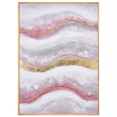 100% Handmade Gold Foil Abstract Oil Painting Wall Art Modern Minimalist Pink Marble Texture Picture Canvas Home Decor For Living Room No Frame 100% Handmade Gold Foil Abstract Oil Painting Wall Art Modern Minimalist Pink Marble Texture Picture Canvas Home Decor For Living Room No Frame