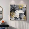 Hand Oil Painting  Painted Square Still Life Floral / Botanical Modern Living Room hallway bedroom luxurious decorative painting