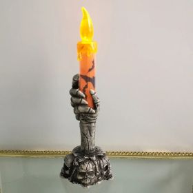 Halloween Skeletons Ghost Party Candles Pumpkin Party Happy Halloween Party Home Decorations (Color: Orange)