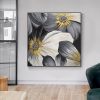 Hand Oil Painting  Painted Square Still Life Floral / Botanical Modern Living Room hallway bedroom luxurious decorative painting