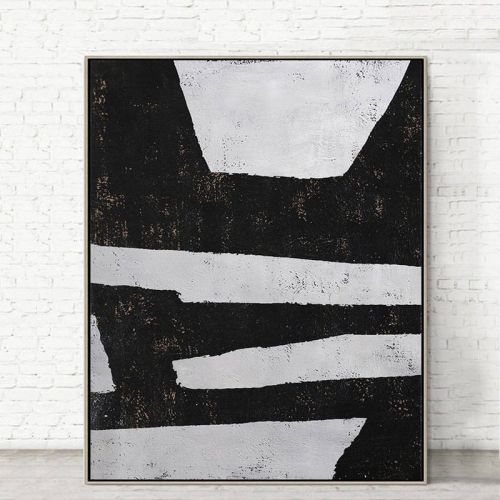 100% Handmade Abstract Oil Painting Wall Art Modern Minimalist Black and White Picture Canvas Home Decor For Living Room No Frame 100% Handmade Abstract Oil Painting Wall Art Modern Minimalist Black and White Picture Canvas Home Decor For Living Room No Frame