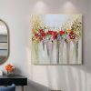 Hand Oil Painting  Painted Square Still Life Floral / Botanical Modern Living Room hallway bedroom luxurious decorative painting