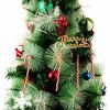 Christmas Candy Canes Acrylic Xmas Tree Pendants Xmas Party Crutch Hanging New Year Christmas Party Home Decoration Gifts